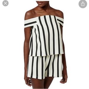 Topshop stripe Bardot playsuit / romper